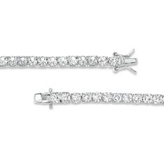 Wrap your wrist in timeless style and sparkle when you wear this white lab-created sapphire tennis bracelet in silver. Fashioned in sterling silver 4.0mm white lab-created sapphires shimmer in a continuous row for a classic look. This 7.25-inch bracelet secures with a box clasp. Sapphire Tennis Bracelet, Bracelet In Silver, White Lab, Box Clasp, Tennis Bracelet, Sterling Silver Bracelets, Classic Looks, Timeless Style, Timeless Fashion