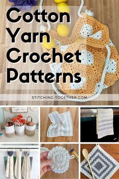 crochet patterns and instructions on how to use them in the kitchen or bathroom