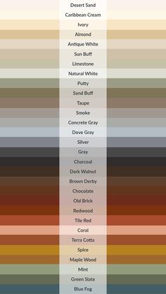 the color scheme for different shades of paint