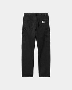 Color: Black (stone washed) - The Women’s Pierce Pant is constructed from our 'maverick' blue denim, which is simultaneously robust and comfortable. This garment is based on a classic work pant, complete with utilitarian pocket detailing. Features subtle Carhartt WIP label detailing on the rear right pocket and contrast stitching. _* 100% Cotton 'Maverick' Denim, 10.5 oz, tapered fit, regular rise, fits true to size, contrast stitching, bartack stitching at vital stress points, tool pockets and Carhartt Pants Outfit, Carhart Pants, Carpenter Pants Outfit, Fire Clothes, Women Carhartt, Pants Outfit Men, Carhartt Pants, Stylish Mens Outfits, Carpenter Pants