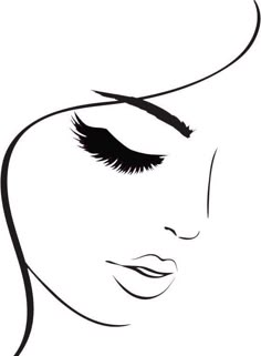 a woman's face with long eyelashes