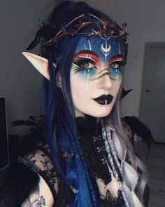 Nature Inspired Makeup, Cosplay Makeup Looks, Dark Fairy Makeup, Viking Makeup, Moon Elves, Witchy Makeup, Stunning Makeup Looks, Drag Make-up, Earthy Vibes