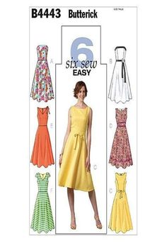 a women's dress and top sewing pattern from butterick