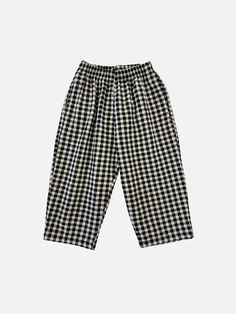 Picnic-ready pants in textured cotton gingham, from Korean brand The Goguma. These pull-on style pants have an elasticated waist and a loose fit with a slightly tapered leg. Side pockets for stashing that thing you told them not to pick up in the playground :/ The perfect everyday unisex pants for Spring. Milk Teeth, Korean Brand, Unisex Pants, Korean Brands, Hair Accessories Gift, Style Pants, One Piece Dress, Swimwear Accessories, Hat Hairstyles