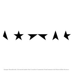 five stars are shown in black against a white background, with one star pointing to the left