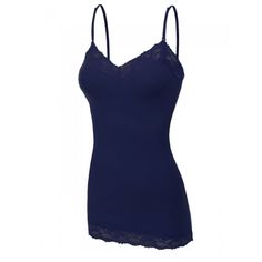 It Had to be You Lace Camisole in Navy Step your layering up a notch with this lovely Lace Camisole Top! 95% Cotton / 5% Spandex Lace Undershirt, Lace Camisole Top, Lace Trim Cami, Lace Camisole, Tank Top Camisole, Lace Cami, Womens Basic, Strap Top, Cute Everyday Outfits