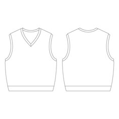 Vest Sketch Design, Sweater Vest Drawing, Vest Flat Sketch, Vest Sketch, Vest Template, Vest Drawing, Fashion Outline, Sweater Drawing, Design Outline