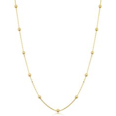 PRICES MAY VARY. CRAFTED OF 14K GOLD FILLED THE PERFECT ALTERNATIVE TO REAL GOLD NECKLACE as it offers the shine, elegance, and charm of real gold station necklace for a reasonable cost ELEGANT, STYLISH, FASHIONABLE, this gold filled necklace will add shine and glamour to any attire, and it will be perfect for all day, everyday wear as it is lightweight and durable The beads on this gold filled satellite necklace is approximately 3 millimeters and the chain is approximately 1 millimeter thick and it is available in various lengths, and it is completed with a sturdy lobster claw clasp GIFT GIVING READY. An elegant black packaging house this beautiful gold designer jewelry for women ready to be given as gift for Valentine's Day, birthday, anniversary, Mother's Day, graduation, holidays or ot Real Gold Necklace, Gold Necklace For Women, Real Gold Jewelry, Gold Bead Necklace, Gold Necklace Women, Station Necklace, Gold Necklace Layered, Gold Collection, Gold Jewellery Design