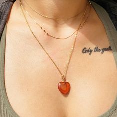 Carnelian Heart Necklace Modern Carnelian Jewelry As Gift, Cleavage Necklace, Carnelian Bracelet, Carnelian Necklace, Carnelian Ring, Bones And Muscles, Body Energy, Natural Stones Necklace, Carnelian Stone