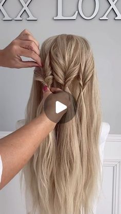 Bridal Shower Guest Hairstyles, Easy Wedding Hairstyles Long Hair, How To Do Formal Hairstyles, Updos With Long Hair, Long Formal Hairstyles Half Up, Elegant Low Ponytail Wedding, Braided Hairstyles Wedding Guest, Plaited Hairstyles For Wedding, Long Up Do Hairstyles