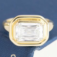 When we came across this crisscut diamond in a chunky gold double bezel, we knew she had to come home with us! This modern diamond has a cushiony shape with an almost step cut-like faceting (hence the crisscut name) - when set horizontally, she gives you incredible spread across the top of one's finger. Not to mention those double bezels. which also play up the size! A beautiful gold ring, reminiscent of the bold gold pieces of the 1970's/80's. Perfection. 18kt yellow gold Size 7 and fully resiz Crisscut Diamond, Diamond Band Rings, Modern Mens Rings, Beautiful Gold Rings, Step Cut, Antique Watches, Diamond Rings Bands, Mens Band, Vintage Band