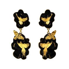 nspired by and named after Angela Mia's original full-figure sculpture, “Arise”, these exquisite earrings are made with 18K Gold-Plate and adorned with hand-painted Black Enamel for a striking aesthetic.

Embodying the spirit of the sculpture, the “Arise” earrings are a symbol of embracing one’s own strength, and rising above any challenge with confidence. Luxury Clip-on Enamel Earrings, Elegant Enamel Dangle Earrings, Elegant Artistic Drop Earrings, Elegant Artistic Design Drop Earrings, Luxury Enamel Earrings For Gift, Luxury Ceremonial Pierced Earrings, Enamel Earrings For Wedding, Gold Hand Painted Jewelry For Formal Occasions, Elegant Enamel Drop Clip-on Earrings