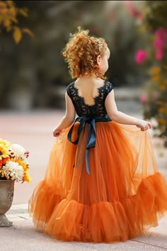 Burnt Orange And Black Bridesmaid Dresses, Black And Pumpkin Orange Wedding, Burnt Orange And Black Wedding Theme, Navy Blue And Burnt Orange Wedding Bridesmaid Dresses, Orange And Black Wedding Theme, Rustic Orange Bridesmaid Dresses, Black And Burnt Orange Wedding, Black And Orange Wedding, Orange Flower Girl Dress