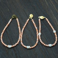 Type of metal: gold plated over brass Beads size: 3.9-4.0mm Length: 19cm/7.48inches (including clasp)  ※Size is approx. Type of coral: Natural deep sea coral & Japanese white coral (not dyed) Scratches/dents/cracks: There's  scratches & dents on the surface  【 All corals dealing in our shop are natural 】 Not dyed, Not treated, Not enhanced. Cut and polish only. Corals have natural scratches and dents and cracks. Please kindly note that as a natural proof.  If you have any questions about the product please feel free to contact us. Japanese White, Sea Coral, Brass Beads, Bracelet Simple, Natural Coral, Simple Bracelets, White Coral, Coral Jewelry, Coral Beads