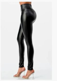 Drop Ship High Waisted Pu Faux Leather Leggings – BodiModi Sleek High Stretch Faux Leather Leggings, Sleek Stretch Faux Leather Leggings, Sleek Faux Leather Full-length Leggings, Sleek Full-length Faux Leather Leggings, Sleek Tight Faux Leather Leggings, Sleek Polyurethane Leggings, Sleek Tight Faux Leather Pants, Trendy Stretch Polyurethane Leggings, Fitted High Waist Polyurethane Leather Pants