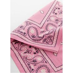 100% cotton fabric, Paisley design, Square design Pink Bandana, Mango Outlet, Design Festival, Cotton Bandanas, Design Square, Paisley Design, Square Design, Color Rosa, Scarf Print