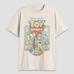 Step out for casual outings or lounge in comfort with the Men's Disney Toy Story Short Sleeve Graphic T-Shirt in Light Beige. Crafted from lightweight cotton fabric, this t-shirt comes with short sleeves and a classic crewneck that pairs effortlessly with jeans or shorts. Whether you're a fan of Woody, Buzz, or the whole group, this Toy Story t-shirt is sure to delight Disney enthusiasts of all ages. Disney Men Shirts, Toy Story Party Shirts, Cotton Shirt With Graphic Print For Disney Trips, Cotton Graphic Print Shirt For Disney Trips, Disney Graphic Print T-shirt For Disney Trips, Disney Style T-shirt For Disney Fan Events, Cotton T-shirt With Letter Print For Disney Trips, Cotton Graphic Print Shirt For Disney Fan Events, Disney Cotton T-shirt For Disney Fan Events