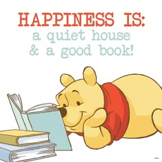 winnie the pooh is reading a book