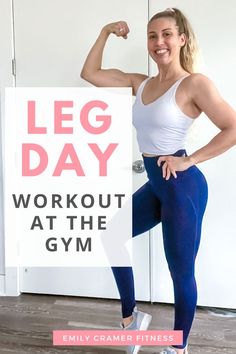 Online personal trainer and nutrition coach flexing before leg workout