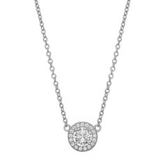 Add a hint of sparkle to your favorite outfits whenever you wear this PRIMROSE cubic zirconia halo necklace. Add a hint of sparkle to your favorite outfits whenever you wear this PRIMROSE cubic zirconia halo necklace.Click on this JEWELRY & WATCHES GUIDE to learn about fit, styles, materials and more! Metal: sterling silver Chain length: 18 in. Pendant length: 0.31 in. Plating: 18k gold Packaging: decorative card Finish: polished Chain type: cableSTONE DETAILS Stone type: cubic zirconia Total we Gold Packaging, Halo Necklace, Sterling Silver Chain, Chain Lengths, Chain Length, Sterling Silver Chains, Silver Chain, Favorite Outfit, Halo