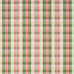 a green and pink plaid fabric