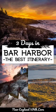 the title for 3 days in bar harbor - the best itinerary