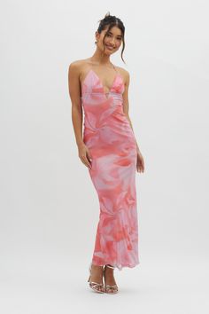 Shop the Santa Rosa Ruched Back Maxi Dress Pink | Selfie Leslie Taupe Wedding Dresses, Pink Selfie, Taupe Wedding, Tie Up Heels, Yellow Bridesmaid Dresses, Selfie Leslie, Yellow Bridesmaids, Mesh Maxi Dress, Cute Santa