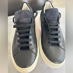 Open To Offers Brand New No Box Luxury Black Low-top Sneakers, Designer Black Low-top Sneakers, Modern Black Dress Sneakers, Classic Black Custom Sneakers With Perforations, Classic Black Sneakers With Perforations, Classic Black Sneakers With Textured Sole, Modern Low-top Formal Sneakers, Luxury Black Sneakers With Perforations, Luxury Black Custom Sneakers With Textured Sole