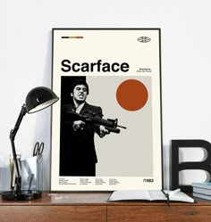 Man Room Wall Decor, Posters For Guys Rooms, Scarface Room Ideas, Movie Poster Wall Art, Mens Posters, Masculine Living Room Bachelor Pads, Mens Room Decor Bedroom Ideas, Movie Room Posters, Framed Movie Posters