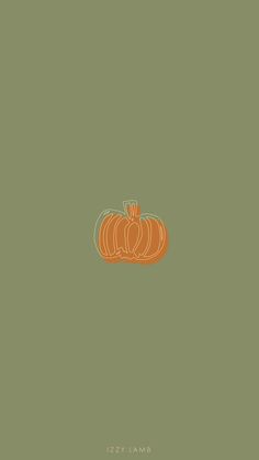 an orange pumpkin sitting on top of a green surface