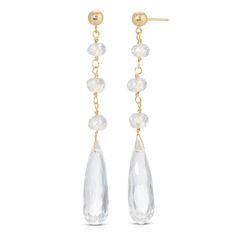 Sparkly gorgeous Crystal Quartz drop earrings with 5mm ball post back earwires.  These are great for special occasions and will make any dressed up outfit sparkle and shine!  2 3/8" long. All 14K gold-filled.  Handmade in California with love. Our jewelry will stay looking great for years and years with proper care.  They will sparkle up just like new with some gentle polishing and cleaning. We use the highest quality materials, however never leave chemical residue on your gold-filled jewelry. - Clean your jewelry and remove dirt residue with mild soap water and a soft toothbrush. - Store jewelry in a pouch to avoid humidity. - Remove jewelry when exercising. Store Jewelry, Soft Toothbrush, Forever Jewelry, Jewelry Ring Box, Mens Jewelry Bracelet, Fine Earrings, Crystal Quartz, Sparkle And Shine, Gold Filled Jewelry