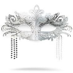 PRICES MAY VARY. ❤ ♕Intricate Detail♕ This gorgeous silver mask is carefully laden with shiny beads that sparkle bright and elegant without being overdone. This mask was made with great care to detail in a process that radiates in the final result. This Silver Queen of The Night mask will augment your Mystery and unleash your Glamour. 💖 ♕Impressive Style♕ You can pair this masks with a wide variety of outfits. They can go with an evening gown or with any Carnival, Mardi Gras or Halloween party Silver Halloween Costume Masks And Prosthetics, Silver Halloween Costume Mask, Halloween Silver Costume Masks And Prosthetics, Halloween Costume Silver Accessories, Silver Costume Accessories For Halloween Masquerade, Silver Masquerade Accessories For Halloween, Glamorous Masquerade Mask For Carnival, Silver Halloween Masquerade Costume Accessories, Silver Costume Masks For Halloween