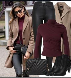 Burgundy Fits, Olive Pants Outfit, Classic Outfits For Women, Classy Fall Outfits, Stylish Outfits For Women Over 50, Trendy Business Casual, Chic Winter Outfits, Winter Outfit Inspiration, Stylish Work Outfits