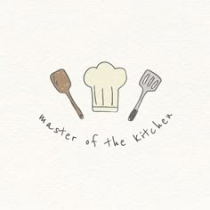 the logo for master of the kitchen shows cooking utensils and a chef's hat