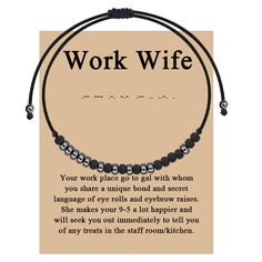 a black and white poster with the words work wife written in bold font on it