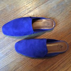 Perfect Condition, Never Worn. Does Not Include Box. Aquatalia Royal Blue Suede Loafers Size 6. These Are Such A Stunning Color Of Shoe. Amazing Statement Piece. Blue Slip-on Loafers For Fall, Blue Suede Slip-on Mules, Blue Leather Flats For Fall, Blue Closed Toe Flats For Fall, Blue Formal Slip-ons For Spring, Formal Blue Slip-ons For Spring, Blue Slip-on Flats For Fall, Blue Slip-on Flats For Office, Chic Blue Slip-on Mules