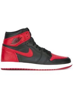 Supplied by a premier sneaker marketplace dealing with unworn, already sold out, in demand rarities. Each product is rigorously inspected by experienced experts guaranteeing authenticity. The Air Jordan 1 High in the iconic black and red colorway returned once again in 2016 as part of the “Banned” campaign celebrating the history of the shoe. The legendary silhouette is presented in its "OG" iteration featuring an accurate shape and materials to compare to its original release. Simply put, the A Luxury Jordan Shoes With Red Sole For Streetwear, Luxury Red Air Jordan 4 Sporty Sneakers, Luxury Red Leather Air Jordan 4, Cute Nike Air Shirt, Air Jordan 1 Retro High Red, Jordan Air 1 Retro High Og, Luxury Red Sporty Air Jordan 4, Red Jordan Nike, Air Jordan 1 Retro High Og Top 3