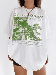 Oversized Graphic Tee, Monstera Plant, Merch Ideas, Plant Lover Gift, Selling Clothes, Plant Lady, Phoenix Az, Tshirt Design, Plant Lover