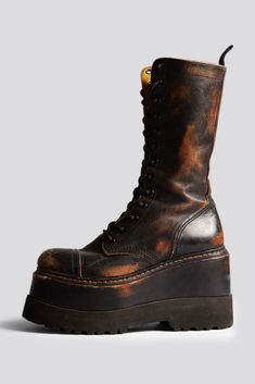 MADE IN ITALY Color: Remove Handmade Leather Combat Boot Lightweight Stacked Sole Stacked Sole Lace up boot Zipper closure on side Signature Orange stitching & Ecru embroidered Pull Tab Pull Tabs on Back of Shank 100% Leather R13S0226-101 Fits true to size. Clothing Study, Study Outfit, Combat Boot, Boots Heels, Platform Boots, Pull Tab, Lace Up Boots, Handmade Leather, Diy Fashion