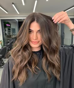 Light Brunette With Dimension, Level 6 Brown Hair With Balayage, Going From Dark Brown To Light Brown, Brunette Hair Babylights, Natural Brown Hair With Dimension, Light Brown Hair Balayage Brunettes, Low Light Brown Hair, Neutral Balayage Brunettes, Natural Bayalage Brunette