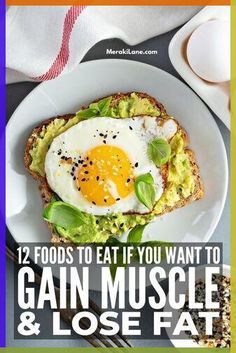 One of the most common goals people have is to build muscle while losing fat. Here are 12 of the best foods for muscle gain and fat loss. Losing Fat, Muscle Gain, Foods To Eat, Gain Muscle, Comfort Foods, Daily Workout, Build Muscle