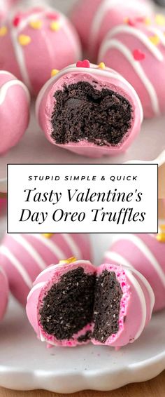 Image for Tasty Valentine's Day Oreo Truffles Valentines Truffles Recipes, Simple Valentine's Day Desserts, Valentine Fudge, Best Truffles, Truffles Recipes, Cream Cheese Oreo, Oreo Truffles Recipe, Lifestyle Of A Foodie, White Chocolate Candy