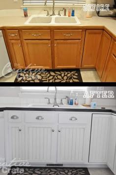 before and after photos of kitchen cabinets