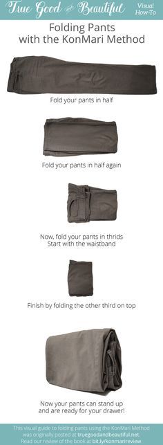 the instructions for how to fold your pants in half and wear them with no ties