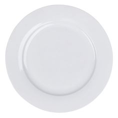 an empty white plate on a white background