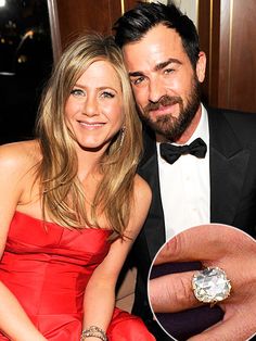 an image of a man and woman sitting next to each other with their engagement ring