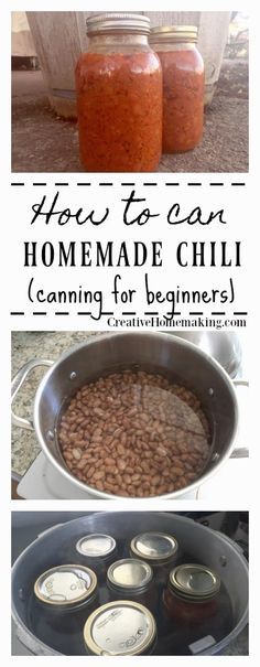 how to can homemade chilli canning for beginners with canned chilis in jars