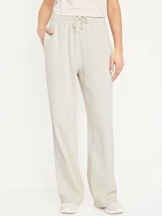 Extra High-Waisted Fleece Pants for Women | Old Navy Wide Leg Sweatpants, Fleece Pants, Petite Size, Drawstring Waist, Old Navy, Wide Leg, Sweatpants, Pants For Women, High Waisted