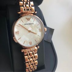 Brand New Emporio Armani With The Tag. No Box Will Make Sure To Wrap It Carefully. Emporio Armani Women's Quartz Stainless Steel Casual Watch, Color:Rose Gold-Toned Ar11110. Display Type : Analog Case Size : 32 Mm Band Color : Rose Gold Dial Color : Mother Of Pearl Bezel Material : Stainless Steel Movement : Quartz Water Resistant : 100 Feet Rose Gold Jewelry And Watches For Formal Occasions, Elegant Pink Watches With Subdials, Elegant Analog Jewelry And Watches For Gifts, Elegant Rose Gold Round Watch, Elegant Rose Gold Watch With Round Dial, Classic Pink Watches As Gift, Classic Pink Watch As Gift, Elegant Pink Gold Watch For Formal Occasions, Classic Rose Gold Watches For Gifts