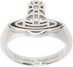 Handcrafted band ring in recycled sterling silver. · Logo at face · Hallmarking at inner band Supplier color: Platinum Clown Ring, Eccentric Jewelry, Vivienne Westwood Ring, Vivienne Westwood Jewelry, Avon Rings, Vivienne Westwood Jewellery, Silver Logo, Recycled Sterling Silver, Vivienne Westwood